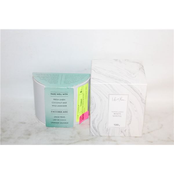 2 NEW IN THE BOX SEALED CANDLES