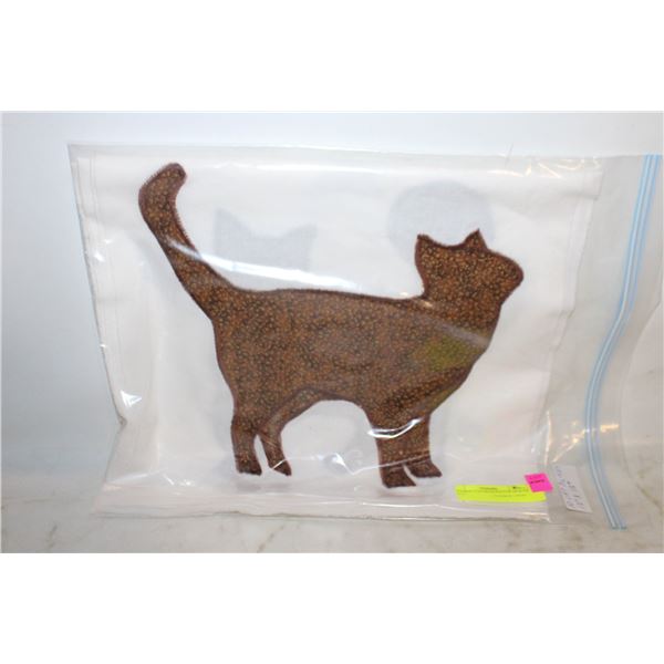 10 FABRIC CAT BLOCKS FOR QUILTS, 13'X13",