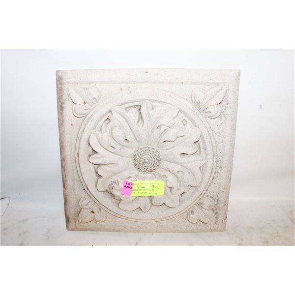 YARD/GARDEN DECOR CONCRETE TILE - FLORAL STEPPING