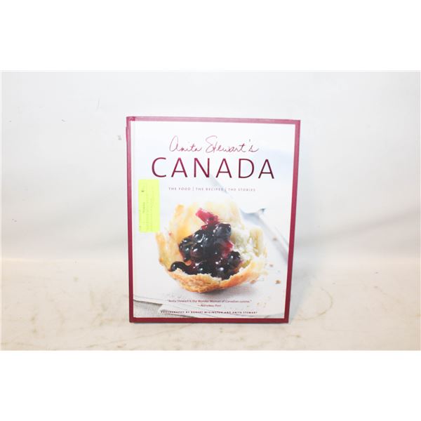 "ANITA STEWARTS CANADA" HARDCOVER COOKBOOK