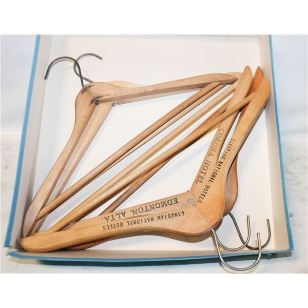 VINTAGE WOOD HANGERS ASSORTED