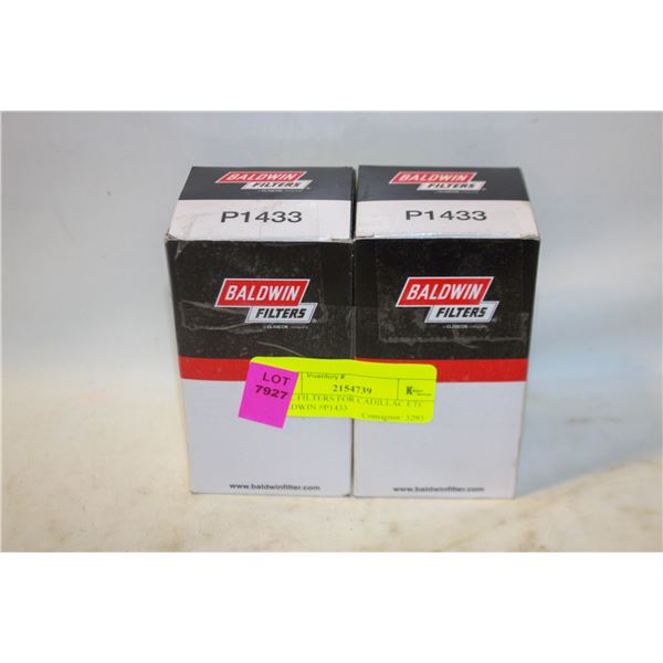 2 OIL FILTERS FOR CADILLAC ETC BALDWIN #P1433