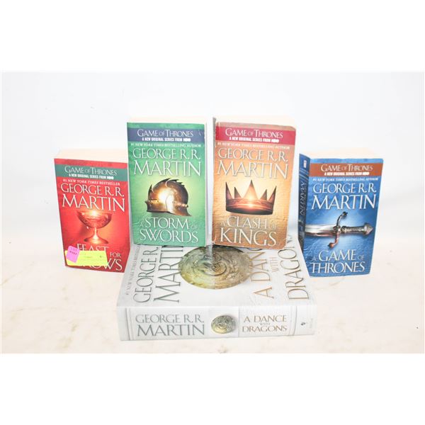 LOT OF 5 GAME OF THRONES BOOKS