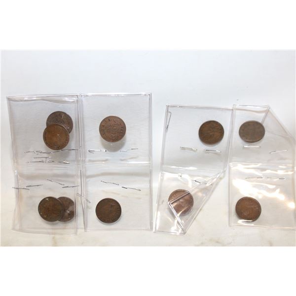 10 MIXED GEORGE V PENNIES