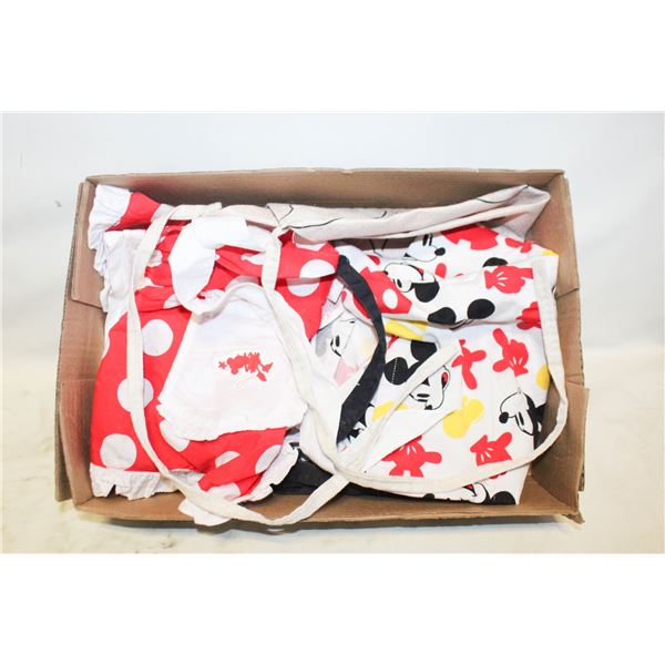 2 AUTHENTIC MICKEY & MINNIE APRONS & MORE