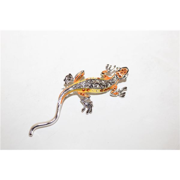 RHINESTONE LIZARD BROOCH