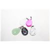 Image 1 : 5  TEARDROP PENDANTS, NATURAL STONES, HEALING