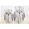 Image 1 : 2 BRAIDED FABRIC LIKE DECORATIVE OWLS