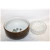Image 1 : FOSTORIA AMERICAN CRYSTAL BOWL & DENBY SHAMROCK