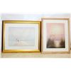 Image 1 : PAIR OF FRAMED ORIGINAL PAINTINGS WALL HANGINGS