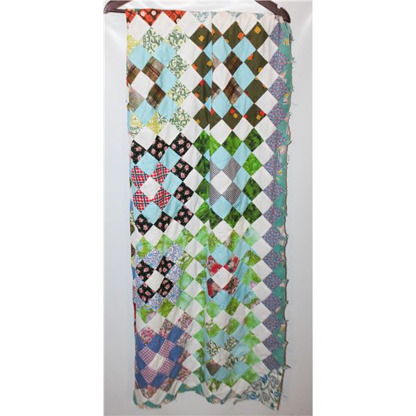 67"X86" PATCHED 1 3/4" UNFINISHED QUILT