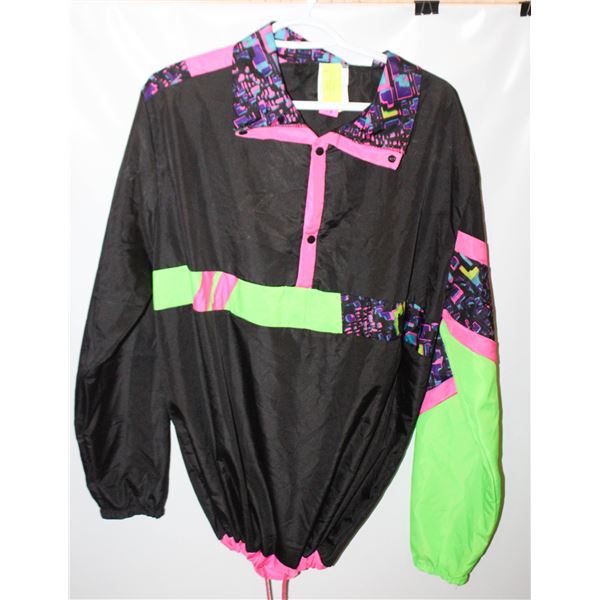 VINTAGE SPIRIT WINDBREAKER JACKET MENS BLACK