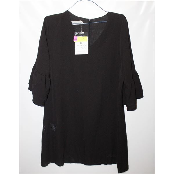 BELONGSCI BLACK SHORT SLEEVE DRESS WOMENS SZ L