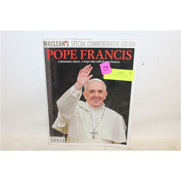 2013 MACLEAN'S POPE FRANCIS COMMEMORATIVE EDITION