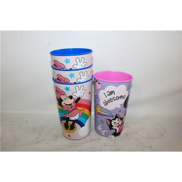 SET OF FOUR MINNIE MOOSE CUPS