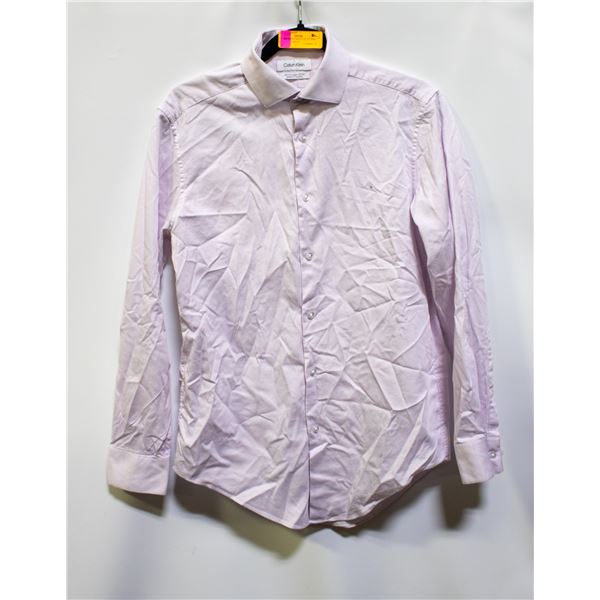 CALVIN KLEIN MEN'S LILAC PINK BUTTON UP SIZE 15