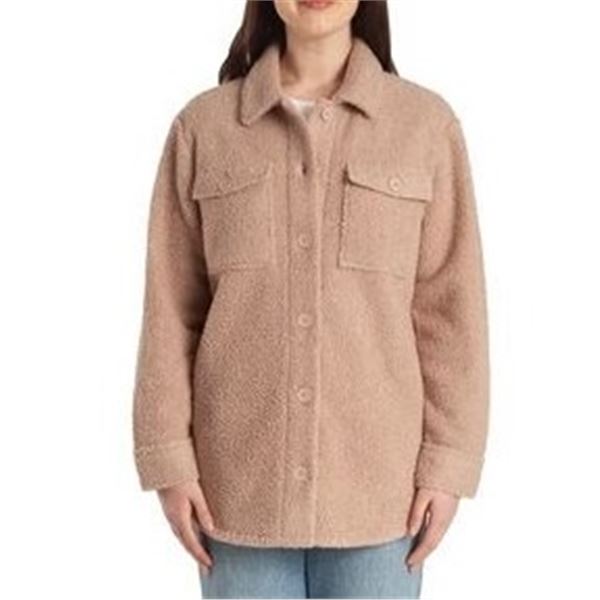 NEW LAZYPANTS SHERPA CURLY SOFT SHACKET SIZE MED