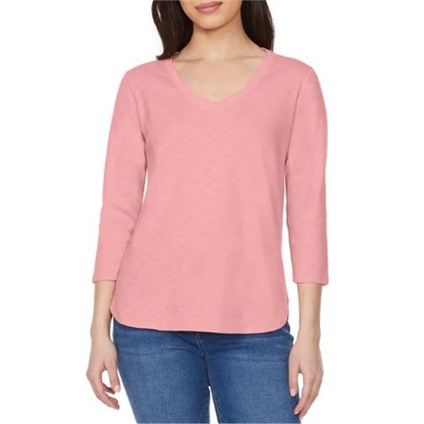NEW KIRKLAND WOMEN'S THREE QUARTER SLEEVE V-NECK