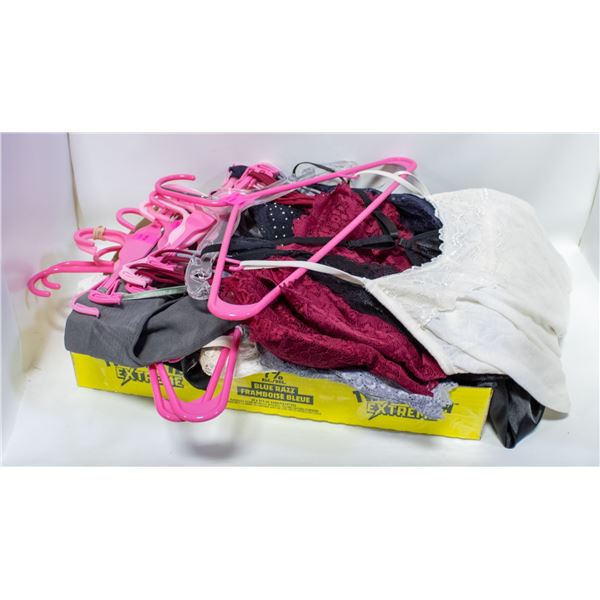 LOT OF VARIOUS LINGERIE PIECES VARIOUS SIZES