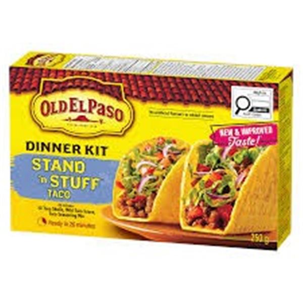 NEW 2 PK OF OLD EL PASO TACO DINNER KITS 2 X 250G