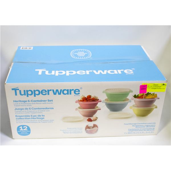 BOX OF 12 PC TUPPERWARE HERITAGE CONTAINER SET