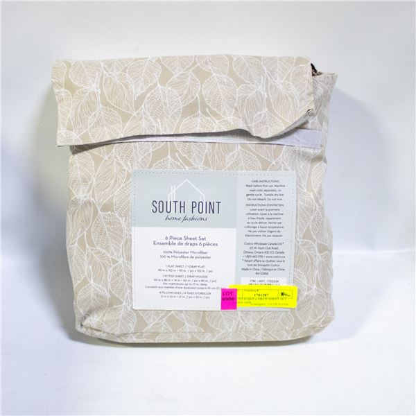 SOUTH POINT 6 PIECE SHEET SET QUEEN SIZE