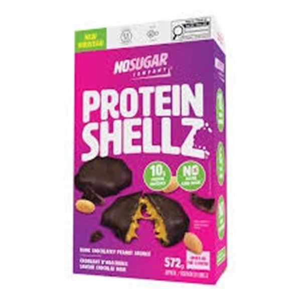 NEW BAG OF 27 NO SUGAR PROTEIN SHELLZ SNACKS 572G