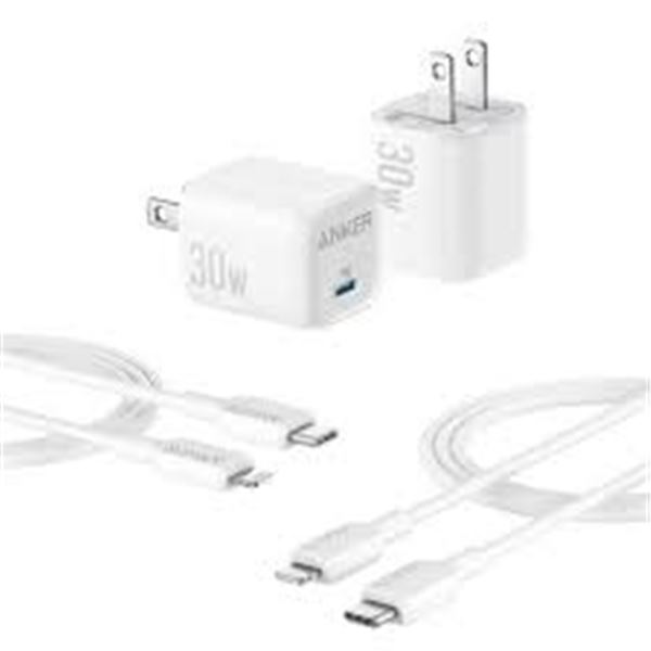 NEW REPACKED BAG OF 2PK ANKER LIGHTNING CABLE SET