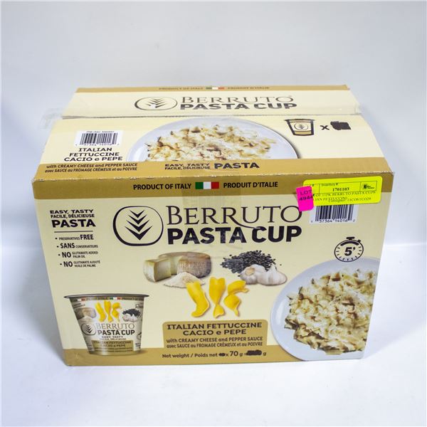BOX OF 11PK BERRUTO PASTA CUPS ITALIAN FETTUCCINE