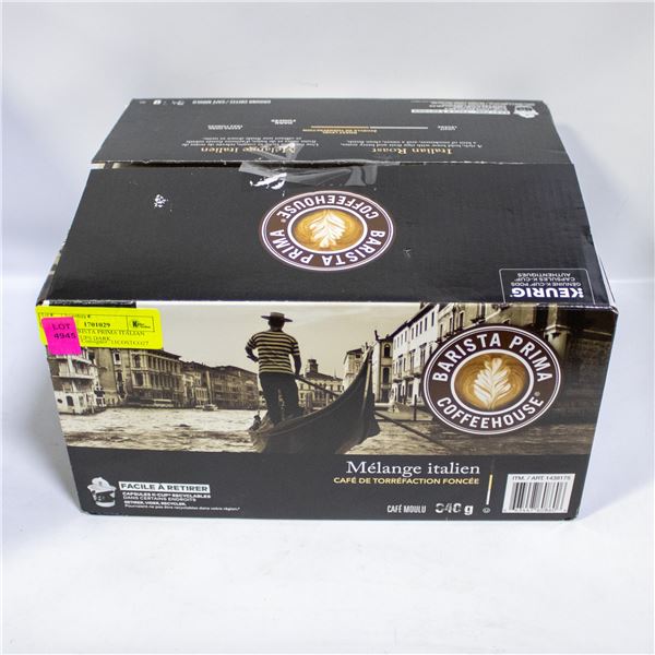 BOX OF BARISTA PRIMA ITALIAN BLEND K- CUPS DARK