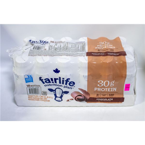 CASE OF 18 CHOCOLATE PROTEIN SHAKES 18 X 340ML