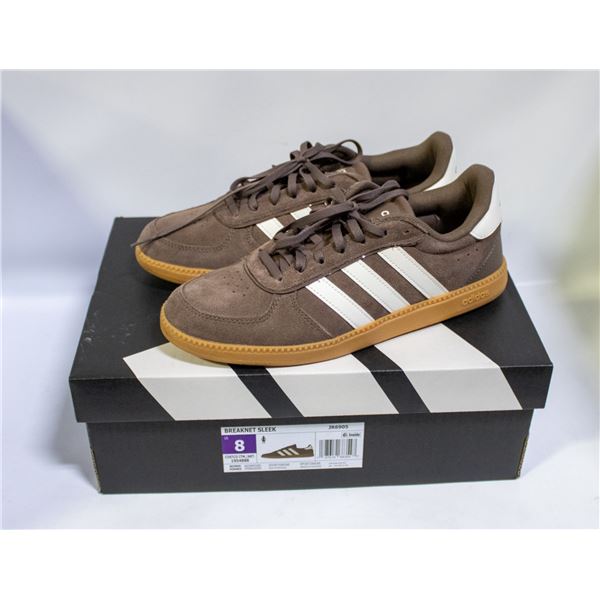 ADIDAS BREAKNET SLEEK WOMENS SHOES BROWN SIZE 8
