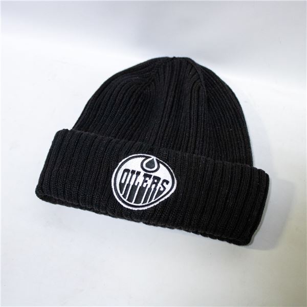 EDMONTON OILERS NHL BEANIE BLACK ONE SIZE FITS ALL