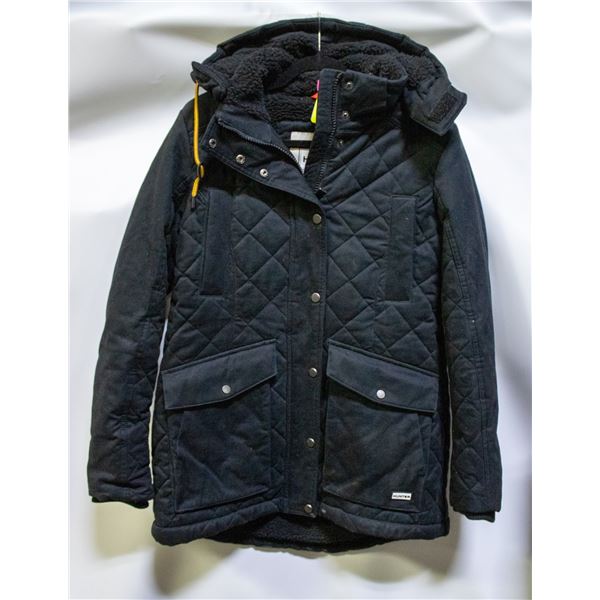 HUNTER WOMENS FEILD JACKET BLACK SIZE MEDIUM