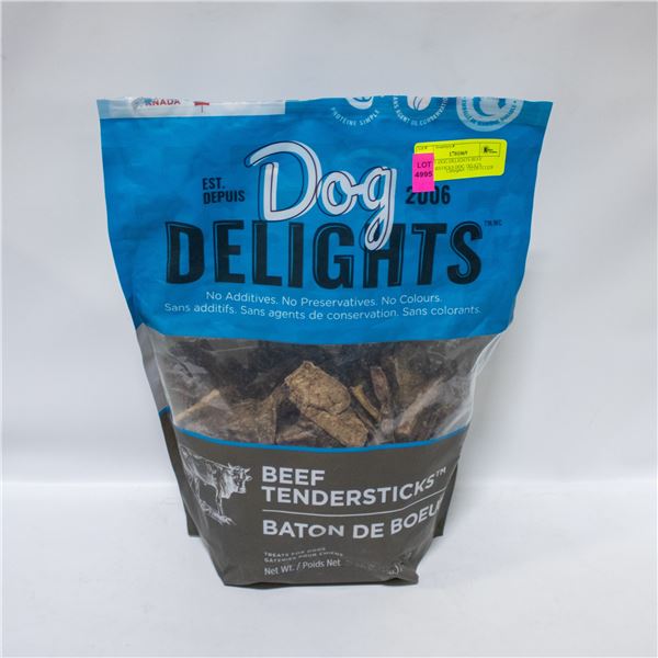 BAG OF DOG DELIGHTS BEEF TENDERSTICKS DOG TREATS