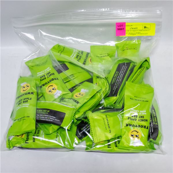 NEW BOX OF 22 FREEYUMM HONEY APPLE SOFT BAKED BARS
