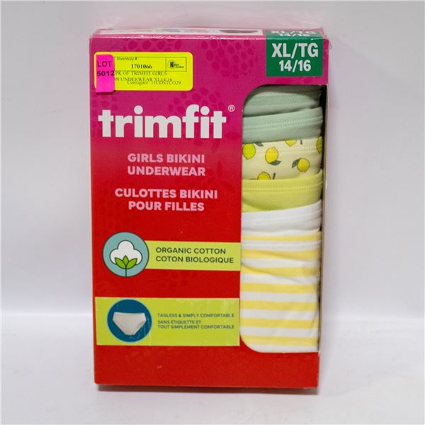 NEW 8 PK OF TRIMFIT GIRLS COTTON UNDERWEAR XL14/16