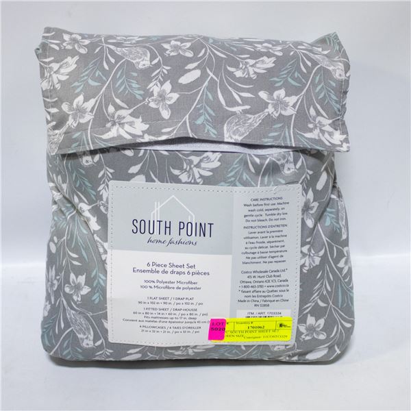 6 PIECE QUEEN SIZE SOUTH POINT SHEET SET