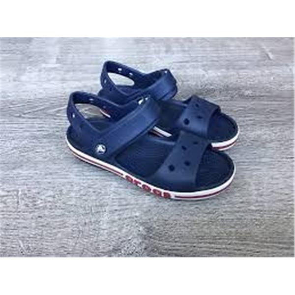 NEW CROCS KIDS RUBBER SANDALS NAVY BLUE SIZE 9