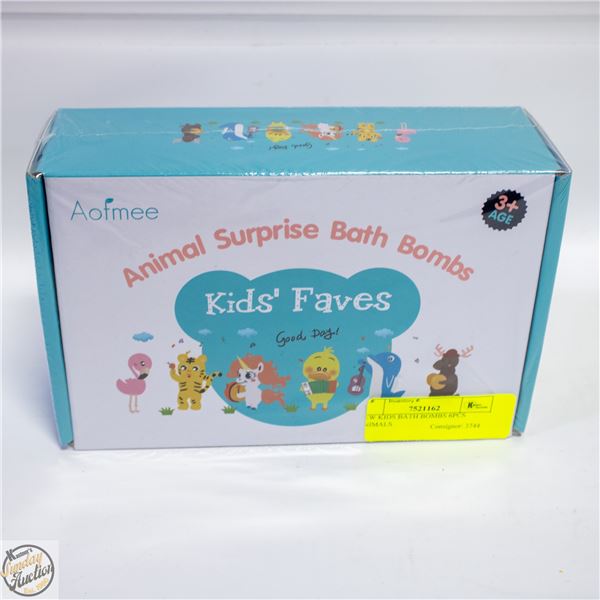 NEW KIDS BATH BOMBS 6PCS ANIMALS