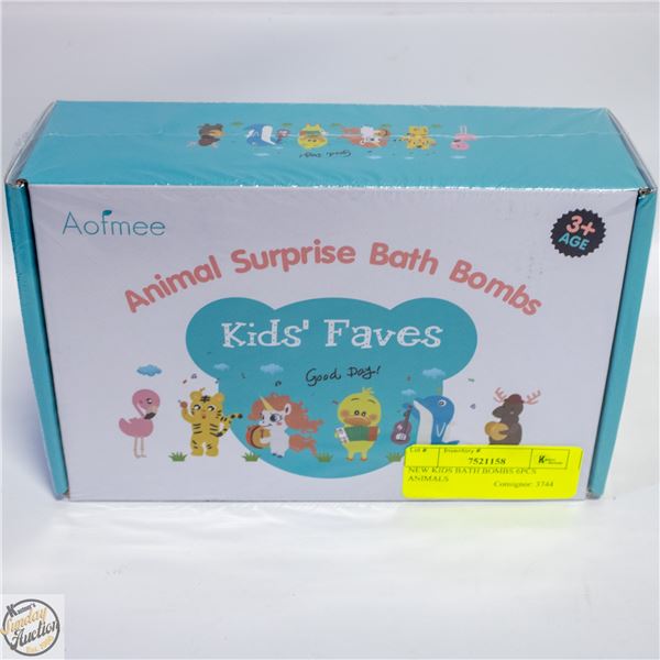 NEW KIDS BATH BOMBS 6PCS ANIMALS