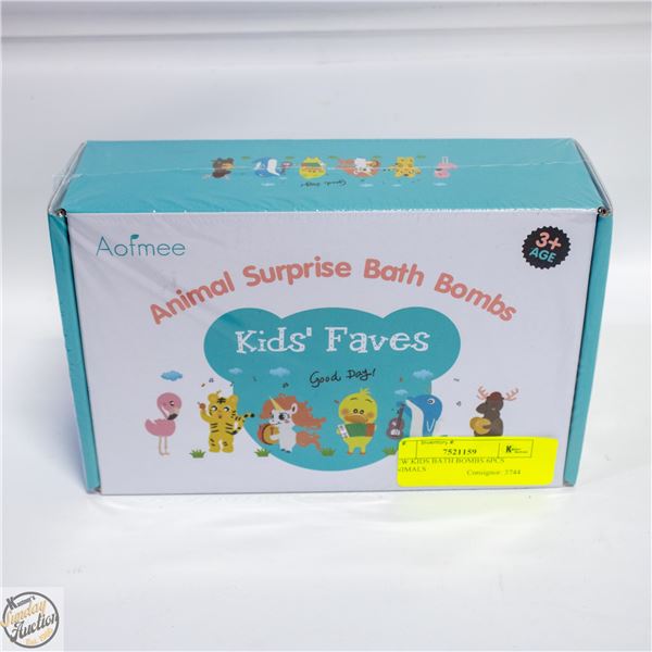 NEW KIDS BATH BOMBS 6PCS ANIMALS