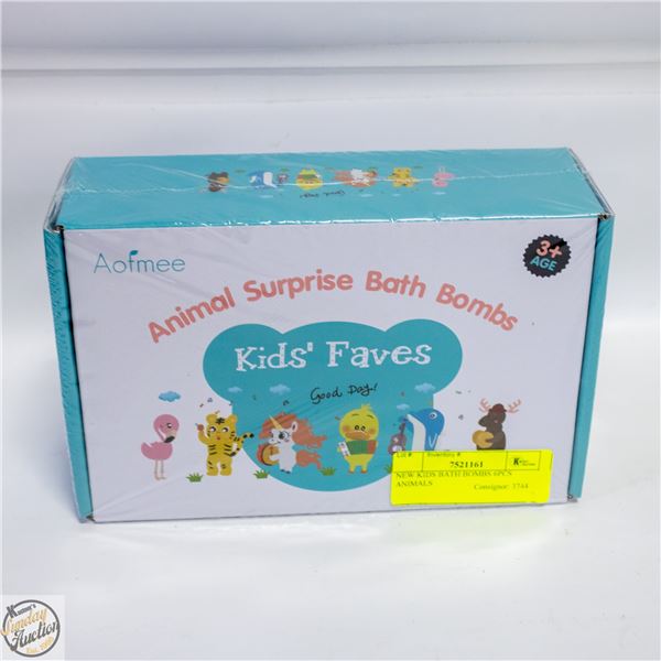 NEW KIDS BATH BOMBS 6PCS  ANIMALS