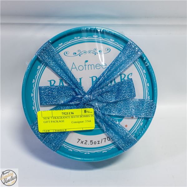 NEW 7 FRAGRANCE BATH BOMBS IN GIFT PACKAGE