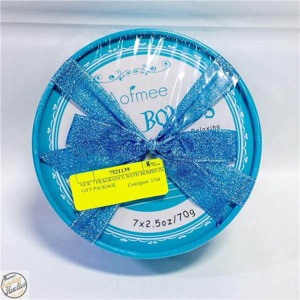 NEW 7 FRAGRANCE BATH BOMBS IN GIFT PACKAGE