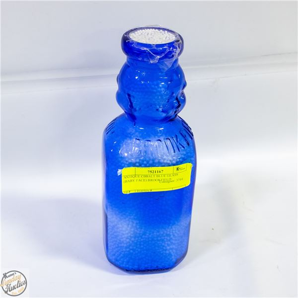 ANTIQUE COBALT BLUE GLASS (BABY FACE) BROOKFIELD
