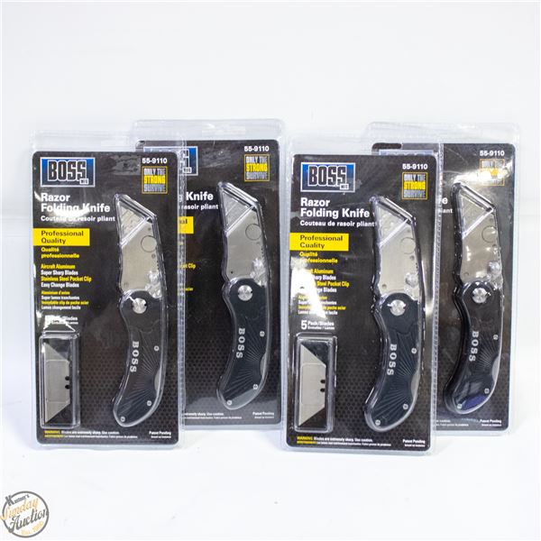 NEW 4 BOSS RAZOR FOLDING KNIFE'S