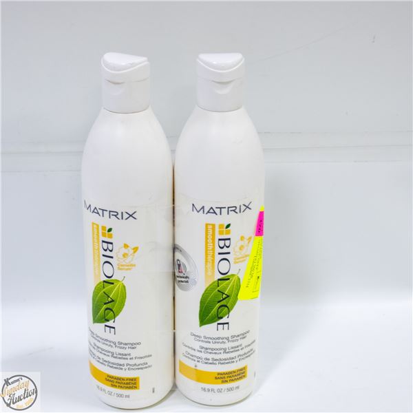 (2) MATRIX BIOLAGE DEEP SMOOTHING SHAMPOO 500 ML