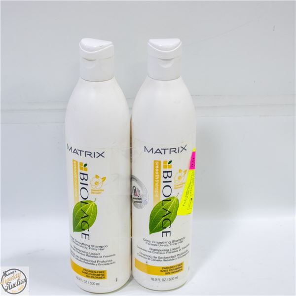 (2) MATRIX BIOLAGE DEEP SMOOTHING SHAMPOO 500 ML