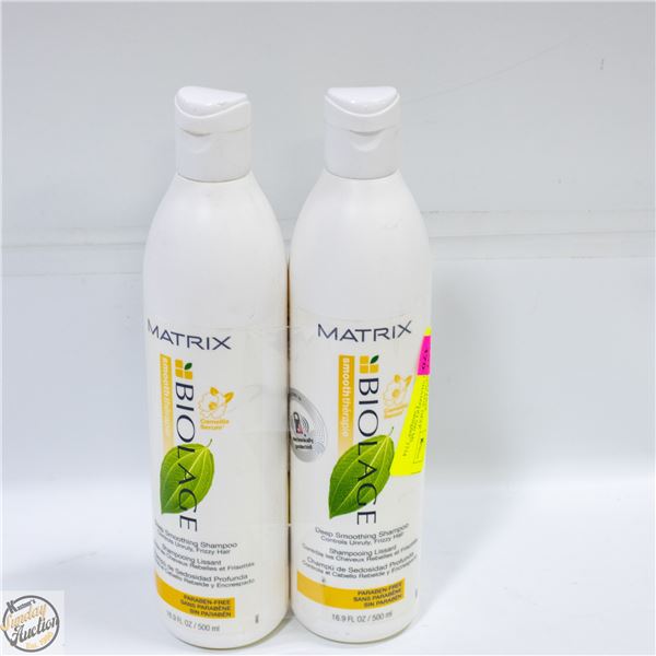 (2) MATRIX BIOLAGE DEEP SMOOTHING SHAMPOO 500 ML